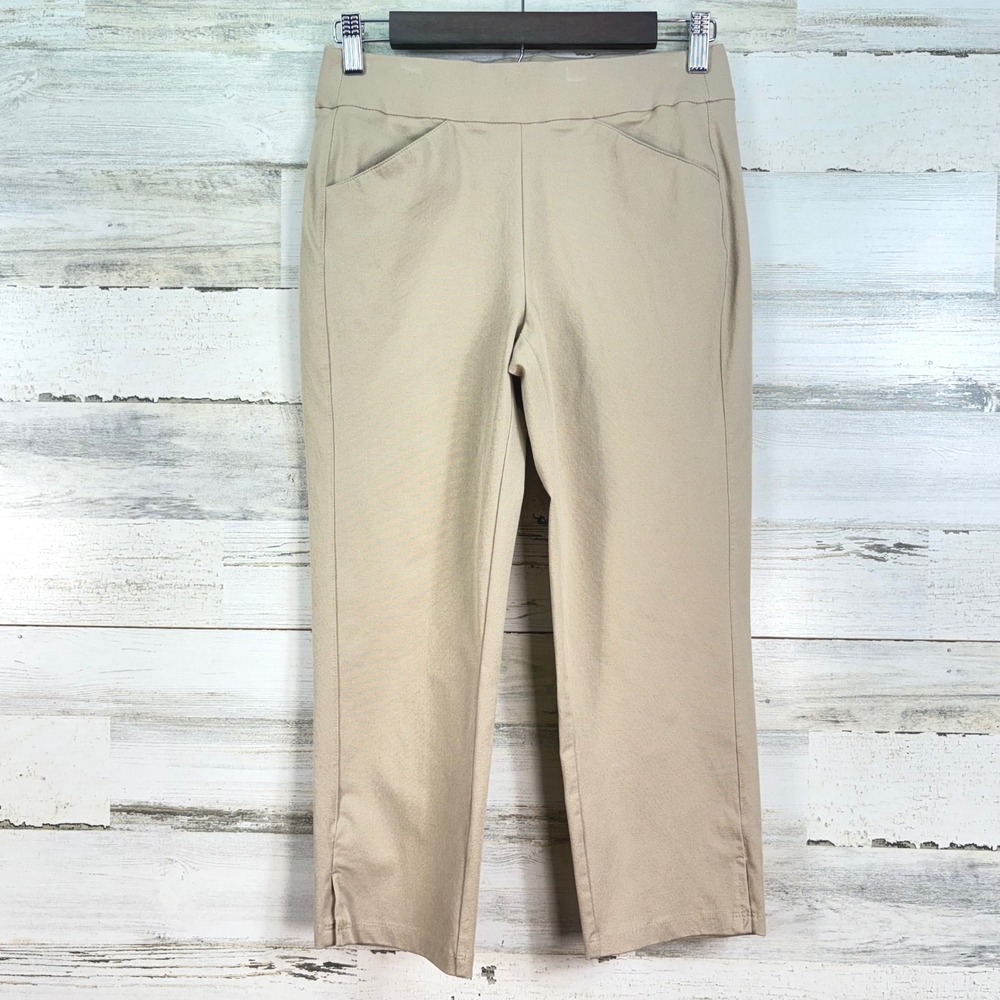 Travelers Collection by Chico's Cropped Pants Womens Size OO/US 2‎ Beige Stretch